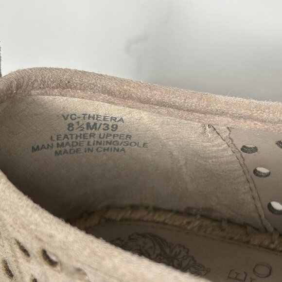 Vince Camuto Shoes Womens Size 8.5 Tipsy Taupe Theera Perforated Espadrille - Picture 6 of 8